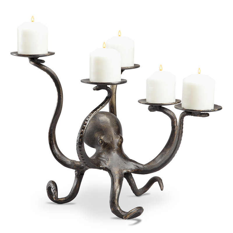 Porte-bougie pilier Octopus