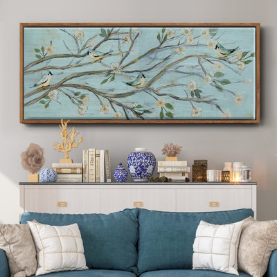 «Blue Sky and Blossoms», toile encadrée