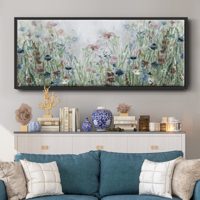 Champ de fleurs sauvages - toile encadrée