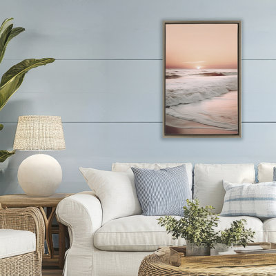 Cadre flottant Apricot Beach View, design par Decent Exposures