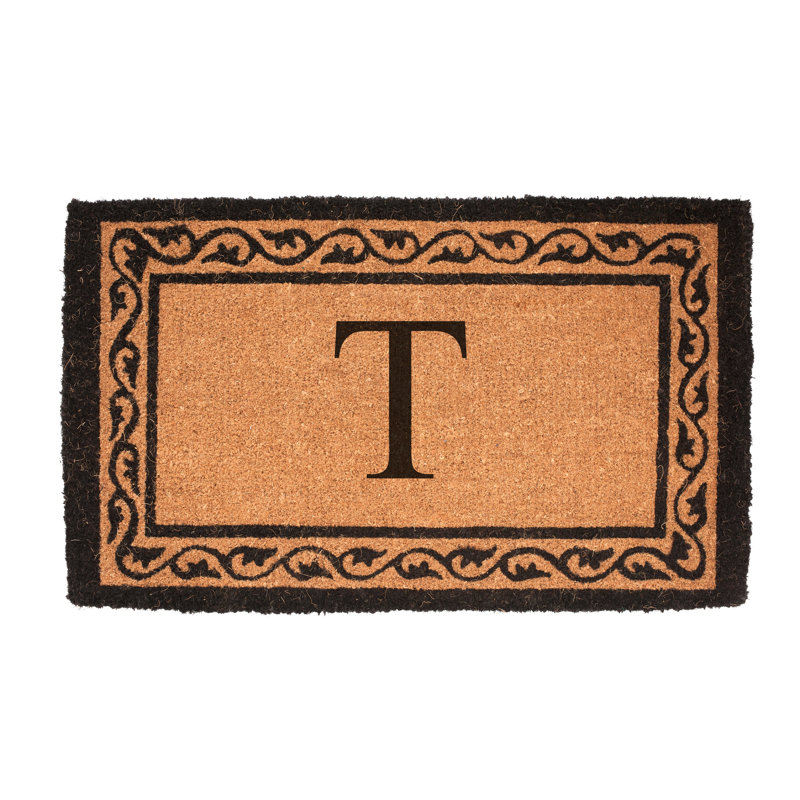 Monogram Mat Outdoor Doormat, 2'6" x 4', T