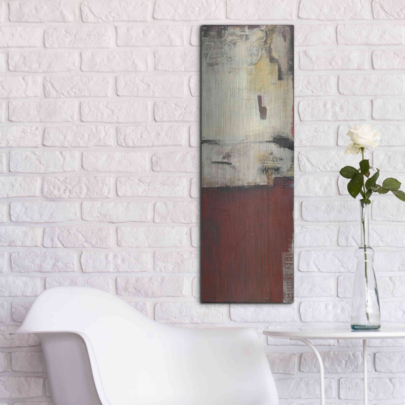 «Red Box II» par Erin Ashley, art mural en métal Red Barrel Studio®, H 36 po x l 12 po