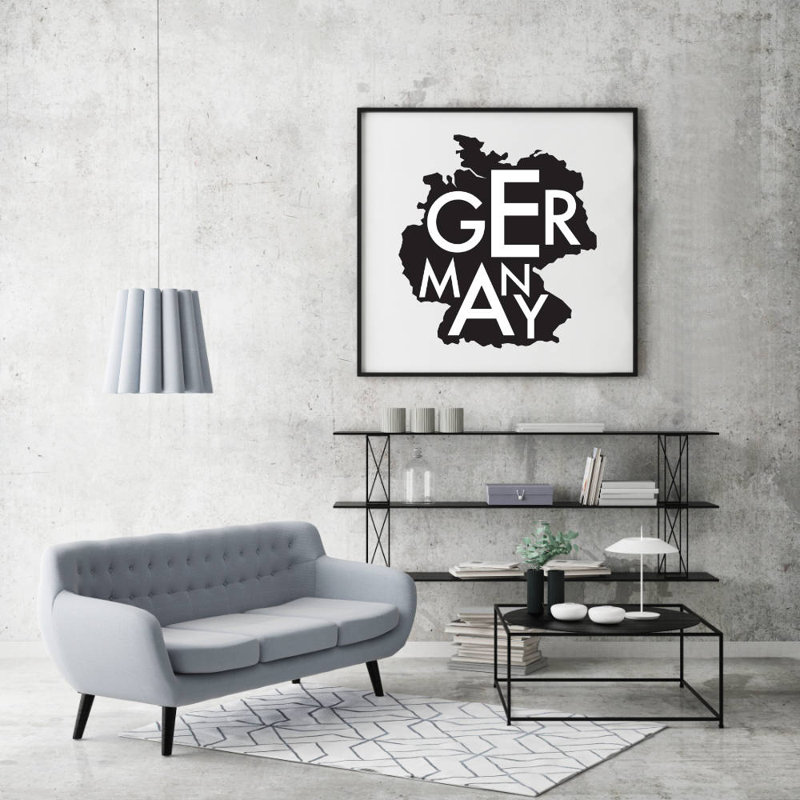 Germany Map - Print, No Frame, 30 cm H x 30 cm W x 0.1 cm D