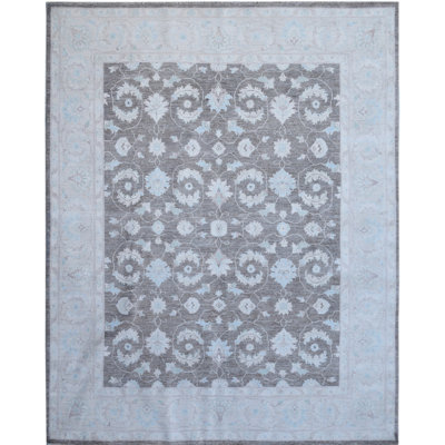  tapis Bleu / Gris Noué à La Main