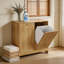 Armoire à linge basculante avec 2 paniers amovibles, rangement pour salle de bain
