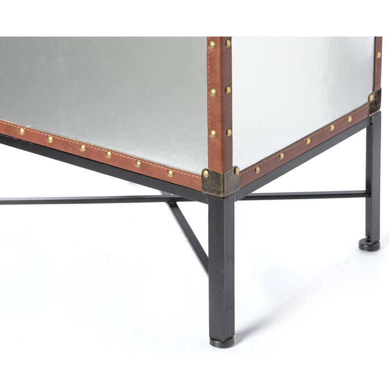 Agata End Table, Silver