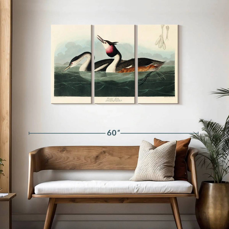 Brampt Crested Grebe, 28" H x 45" W