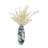 Artistic Oval Swirl Glass Vase for Home Table Decor - Contemporary Tall Flower Vase Accent for Living Room or Bedroom Display - Blue & White-89107418