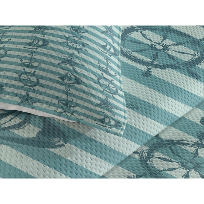 Coastal Striped Coverlet