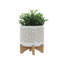 PLATEAU DE 8 po AVEC SUPPORT EN BOIS, BEIGE