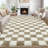 Soft Fluffy Large Rugs for Living Room Shaggy Area Rug Non Slip Modern Checkered Luxury Shag Plush Carpet for Kids Room Bedroom Dorm Home Decor-2114060274