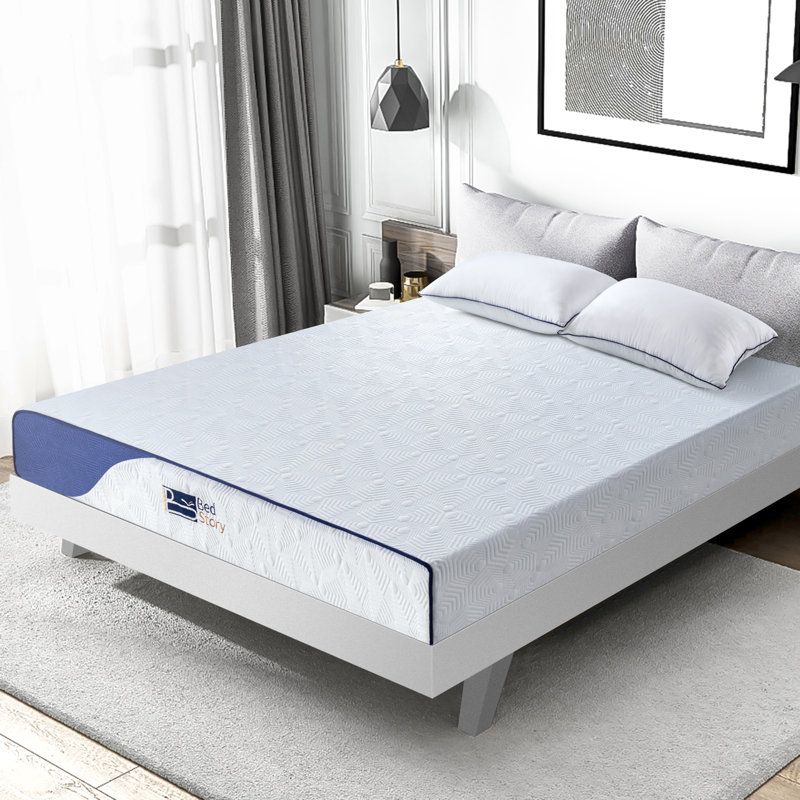 Matelas en mousse viscoélastique gélifiée ferme 6 po / 8 po / 10 po avec housse, certifié CertiPUR-US, 6", Lit double