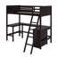 Lit mezzanine simple avec tablettes et bureau-901652599