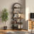5 Tier Bookcase Arched Display Racks Tall Bookshelf Freestanding Open Storage Shelf-1487499858