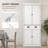 Traditional Kitchen Pantry Cabinet with Adjustable Shelves