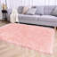 Tapis rose à poils longs Halle-Mia-1820658772