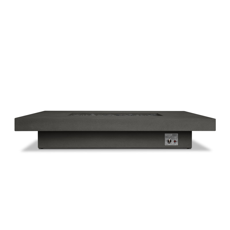 Geneva Concrete Propane Fire Pit Table, Carbon