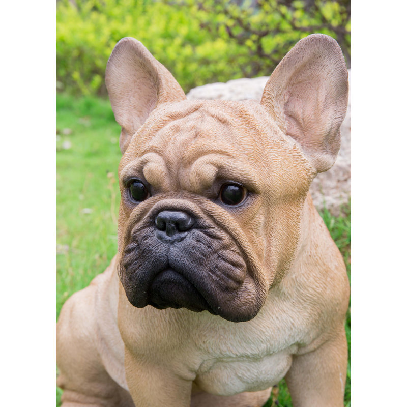 Statue de bouledogue français accroupi
