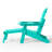 Outdoor Folding Adjustable Adirondack Chair With Hideaway Ottoman & Round Side Table-1954181509