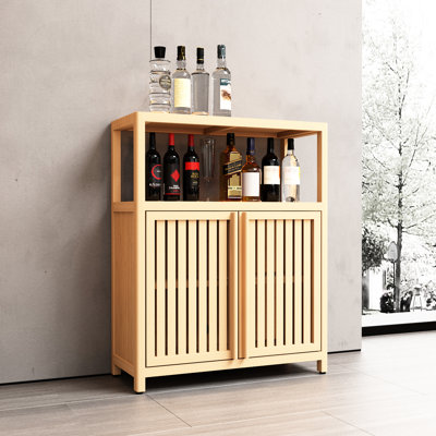 Large Cabinet - Meets Storage Requirements Of Bathroom And Living Room 2 Louvered Doors Shelves Luggage Rack Provide Convenient
