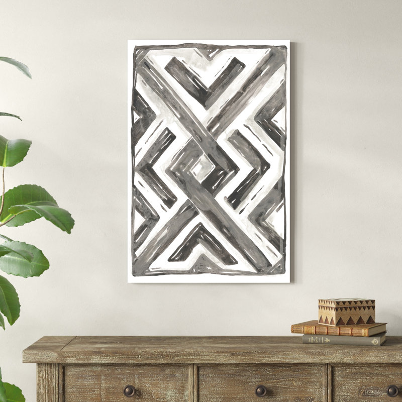 Tribal géométrique I, H 36 po x l 24 po x P 1,25 po