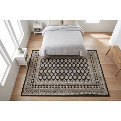 Tapis gris anthracite/gris oriental Attell