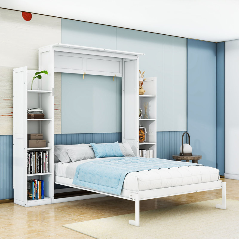 Lit escamotable Marchie Murphy, Double, Blanc