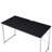 Rectangular Desk, Black & Chrome Metal Frame
