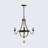 Dolins 3 - Light Iron Dimmable Chandelier