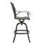 Tabouret de bar pivotant en fonte d'aluminium durable avec hauteur réglable et sièges confortables, parfait pour une utilisation intérieure et extérieure.
