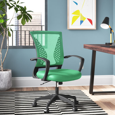 Fauteuil de bureau ergonomique à hauteur réglable et pivotant avec accoudoir lombaire pour bureau personnel