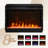Ambrose 70"W Gray Walnut Finish Fireplace Tv Stand Console With Heater, Led Light, Cabinets, Shelves-1850328067