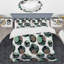 Motif de cercle vert - ensemble de housse de couette abstrait - polyester microfibre-2024267681