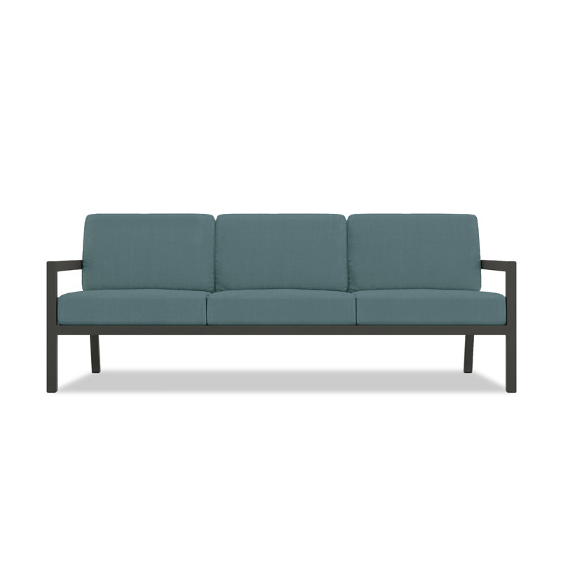 Vivant 83" Wide Outdoor Patio Sofa with Sunbrella® Cushions, Spectrum Indigo Sunbrella®, Slate