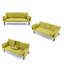 Canapé-lit 70 po en lin et coton convertible avec porte-gobelets et poches de rangement latérales-7928606