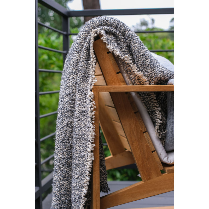 Brentwood Hand Woven Throw Blanket, Steel