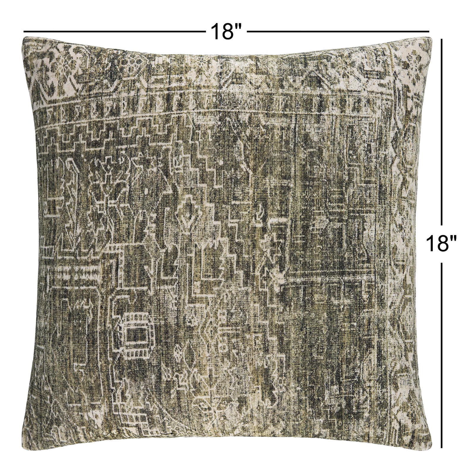 Galey Alix X Livabliss Toole Accent Pillow, Green, Pillow Cover Only - No Insert, 18"H x 18"W
