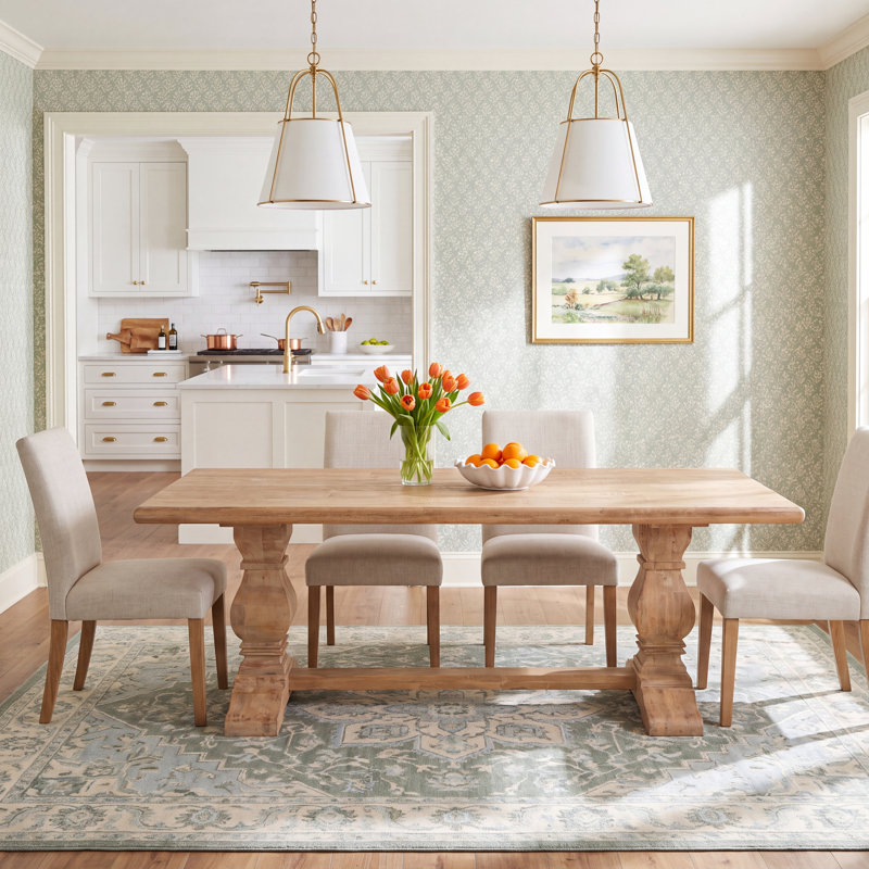 Lyons Solid Wood Dining Table, 40" W x 84" L