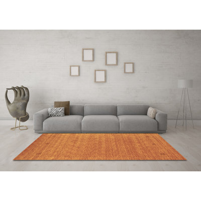 Tapis contemporains brun lavable à la machine 2649