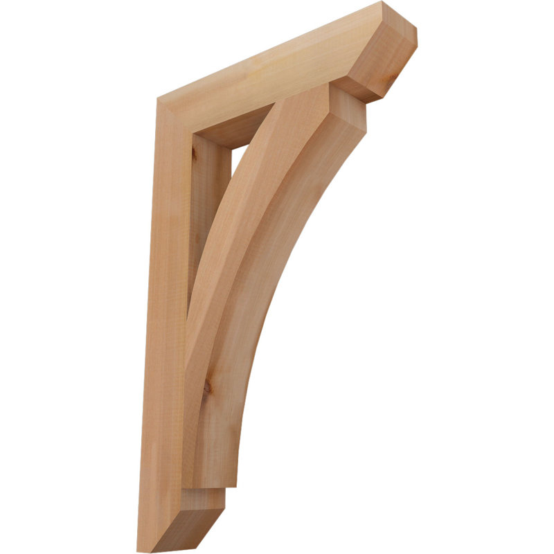 Support en bois / corbeau, Cèdre rouge, H 32 po x l 3,5 po x P 20 po