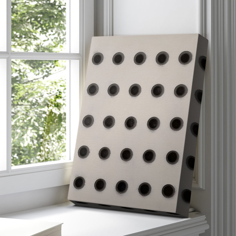 Toile tendue avec châssis abstrait XLII - prête à être accrochée - , H 18 po x l 12 po