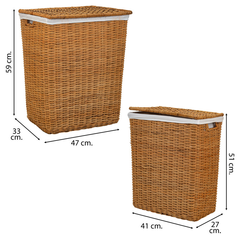 Wicker Laundry Basket with Handles