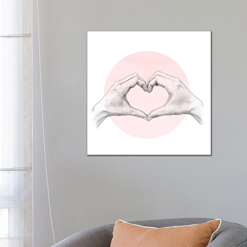 Heart In Hands by Laura Graves - Wrapped Canvas Print, 66.04 cm H x 66.04 cm W x 1.91 cm D
