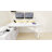 55'' L-Shape Computer Desk With LED Lights, Power Outlets & Drawer Shelves-419479128