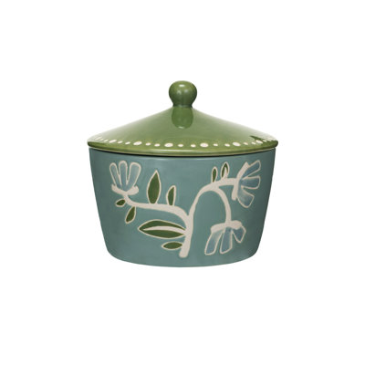 Pot et motif en grès