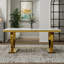 Ensemble de table de salle à manger avec chaises en chenille-2060300209-2060300223