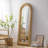 Half-Circle Rattan+Manufactured Wood Full Length Mirrors