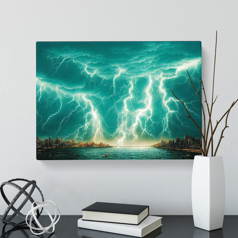 Urban Thunderstorm - Wrapped Canvas Print, 40cm H x 60cm W x 3cm D