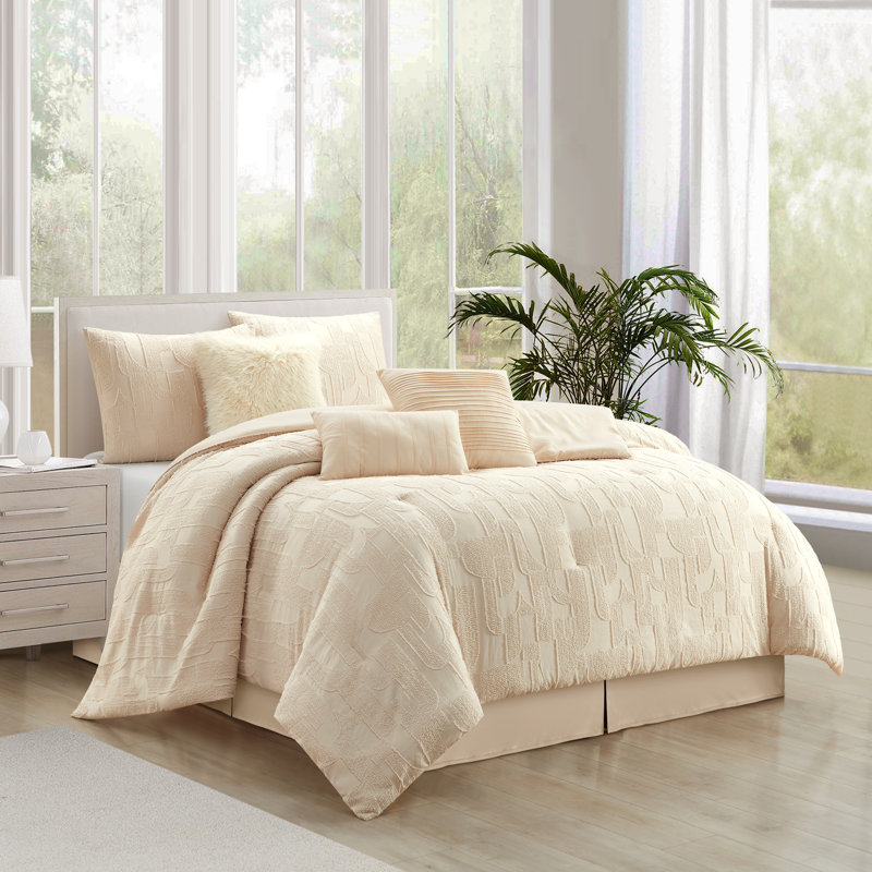 Oksana 7 Piece Comforter Set, California King Comforter + 7 Additional Pieces