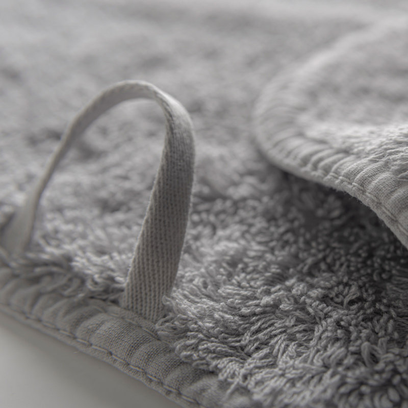Long Double Loop Hand Towel, 18" W x 30" L, Anthracite
